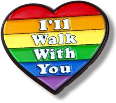 Regenboog Pin – I'll Walk With You – Pride Speldje – LGBT Accessoire