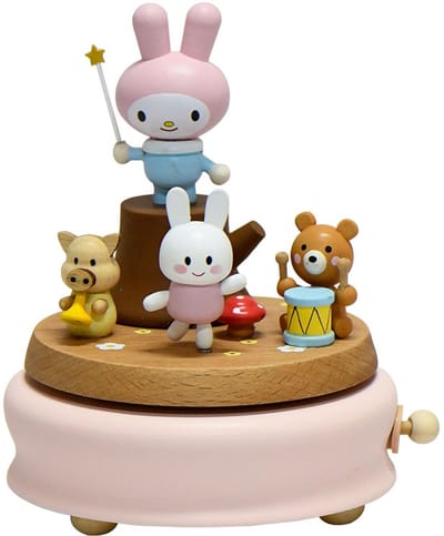 Bébli Houten Muziekdoos Rabbit Dance - Klassieke melodie - Decoratief cadeau