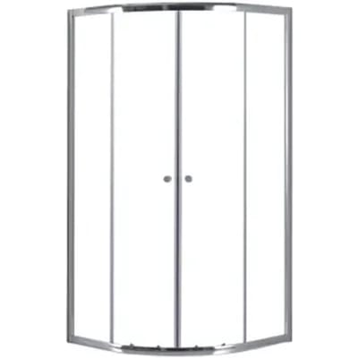 Aquavive Douchecabine Sicilië - Kwartrond - 90x90x190cm - Chroom