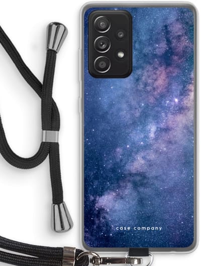 Hoesje met koord geschikt voor Samsung Galaxy A52s 5G hoesje met Koord - Nebula - Telefoonhoesje met Zwart Koord - Bescherming aan alle Kanten en Over de Schermrand