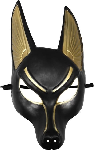 Anubis Masker voor Volwassenen - Egyptisch Kostuum, Antiek Verkleedmasker voor Halloween Feest en Cosplay Accessoires