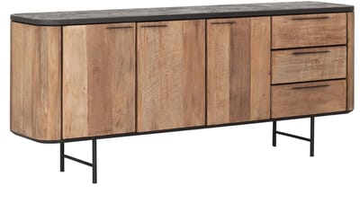 DTP Home Dresser Soho, 3 doors, 3 drawers,85x200x45 cm, recycled teakwood and mortex