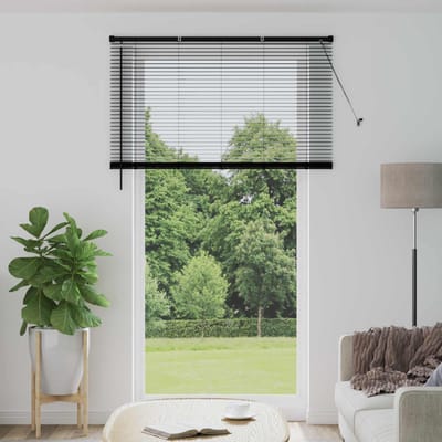 vidaXL - Venetiaanse - jaloezie - Zwart - 213 - x - 130 - cm - 25 - mm - PVC