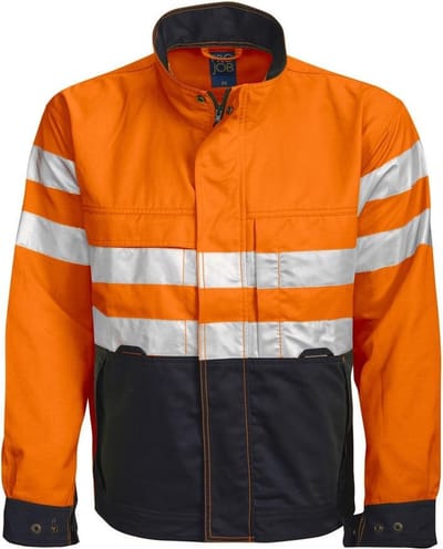 ProJob 6401 SIGNALISATIEVEST EN ISO 20471 KLASSE 3 646401 - Oranje/Zwart - XS