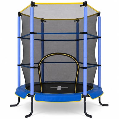 Ultrasport Indoor Kindertrampoline 140cm - Met Veiligheidsnet - Blauw