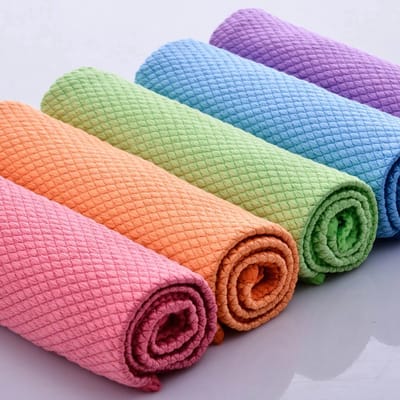 Gadgetpoint - Microvezel doeken - Cleaning - Poetsdoek - Poetsen - Schoonmaken - Stoffen - Stofdoek - Schoonmaak doek - Set van 5 - Willekeurige Kleuren