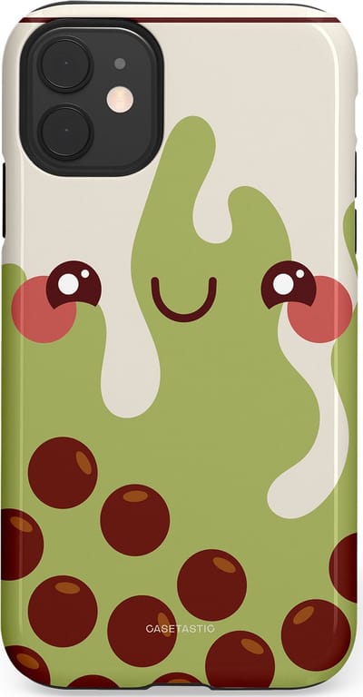 Casetastic Hoesje Geschikt voor Apple iPhone 11 - Stijlvolle Beschermende Duo-layer Case - Smeltende pistache bolletjes