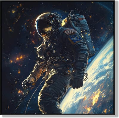 Schilderij 100x100cm astronaut