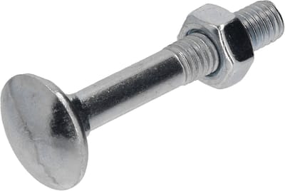 Slotbout met moer. M6 x 40mm. lang. 45 stuks Houtbout. Gegalvaniseerd. Ifix.