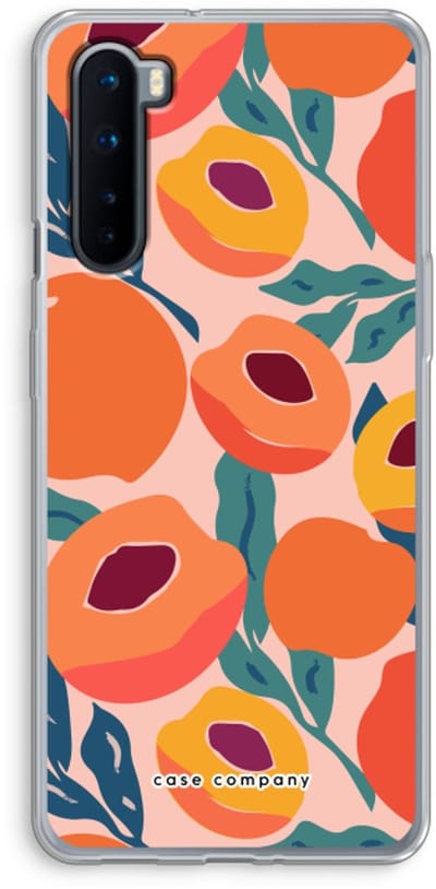 Case Company® - Hoesje geschikt voor OnePlus Nord hoesje - Perzik - Soft Cover Telefoonhoesje - Bescherming aan alle Kanten en Schermrand