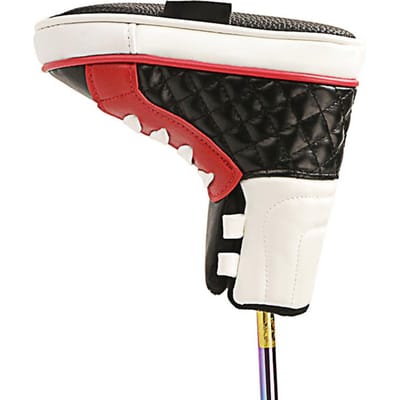 Housse de Tête de Putter de Golf Lame Forme de Chaussure Amusante Cuir PU Housse de Tête de Putter de Golf Protecteur de Club white