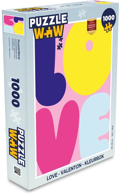 Puzzel Love - Valentijn - Kleurrijk - Legpuzzel - Puzzel 1000 stukjes volwassenen