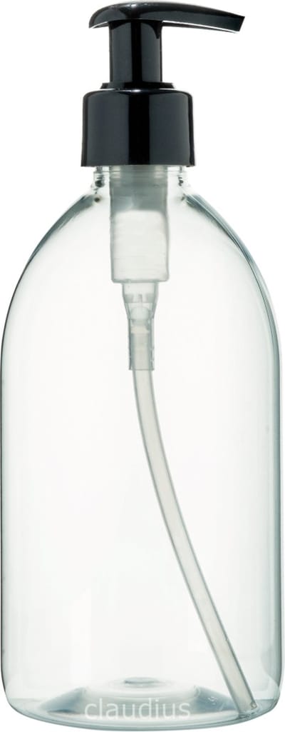 Lege Plastic Fles 500 ml PET transparant - met zwarte pomp - set van 10 stuks - navulbaar - Leeg