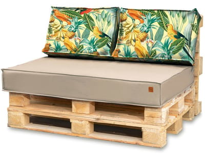 Blomster Outdoor - Tuinkussens Set voor Palletmeubels - Waterafstotend - Europallet - 120x80x15 cm