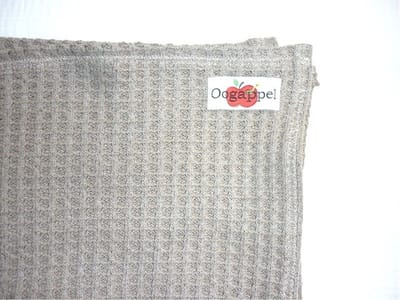 Oogappel Strand Deken Kinderwagen Gebreide Wafel Kinderwagen Wieg 65x80 cm-Taupe-Bruin
