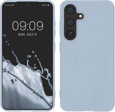 kwmobile telefoonhoesje geschikt voor Samsung Galaxy S25 - Hoesje voor smartphone - Back cover in mat lichtblauw