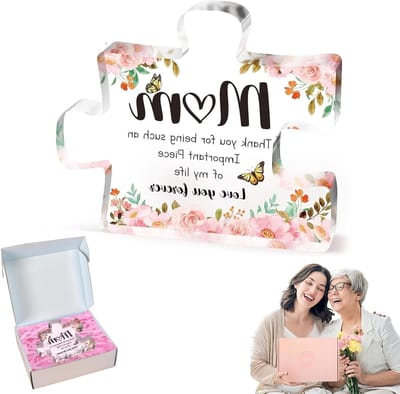 Solidchoice - Acryl Blok Puzzel Geschenk voor Moeder