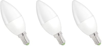 Spectrum LED Kaarslamp E14 6W - 230V - 520 Lumen - 3000K Warm wit - Gezellig licht - Energiezuinig - 3 stuks