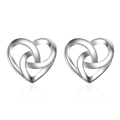 Lumici® | TurnedHeart Oorknopjes - Zilver Hart Oorbel / Oorknop - Gedraaid Hart - Cadeau voor Vrouwen - Moederdag Cadeau - Valentijn - Hart - Liefde - Verrassing - Zilver Hartje - Beauty