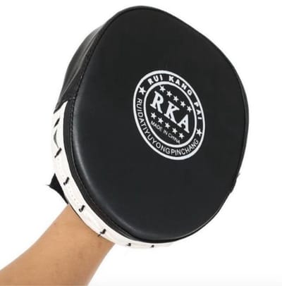 Jawes- Boks pad- 1 stuk- Zwart- Bokspads- Pads boksen- Pads- Afweer stootkussen- Handpad- MMA- Kickbox- Boxen- Muay- Thai- Karate- Judo- Bokskussen- Boks pad- Kick pad- Sporten- Professioneel