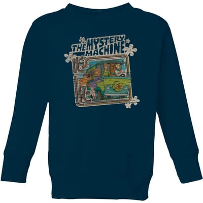 Scooby Doo Mystery Machine Psychedelic Kids' Sweatshirt - Navy - 134/140 (9-10 jaar)