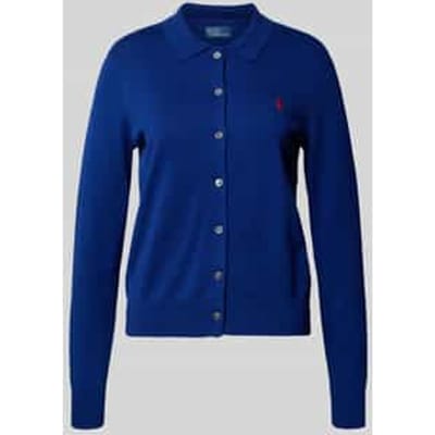 Slim fit gebreid jack van katoenmix