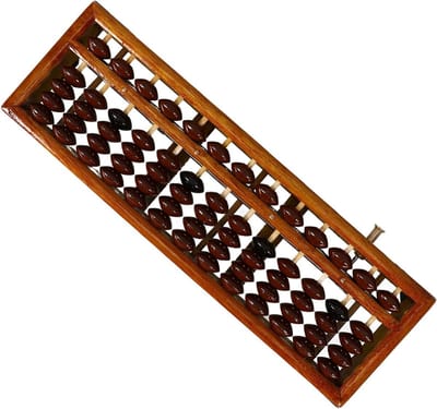 Telraam - Rekenmachine Abacus - Kinderen Leren Rekenen - Houten Reken Hulpmiddel - 24.50X7.80X2.00CM - Bruin