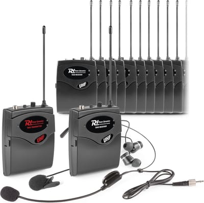 Rondleidingsysteem - Power Dynamics TG40 - Compleet gidssysteem - Zender en 20 ontvangers - UHF