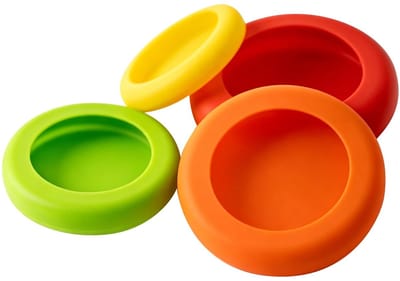 Dailygoods- Siliconen Deksel Rekbaar - Siliconen Deksels - Vershouddeksels - Luchtdicht - Flexibel - 4 Stuks - Vershouddeksel
