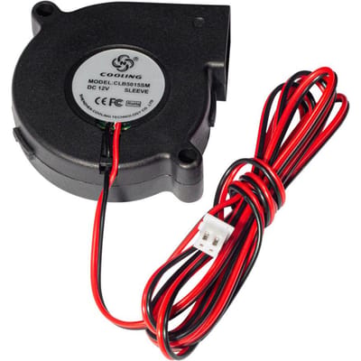 Borstelloze koelventilator DC 12V 0,19A Turbo kleine ventilator Ultrastille olielager 6500RPM Afmeting 50 * 50 * 15mm voor DIY 3D-printer zwart