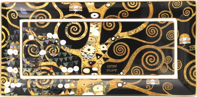 Goebel - Gustav Klimt | Schaal De Levensboom | Porselein - 24cm - met echt goud