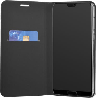 Bigben Connected, Hoesje geschikt voor Huawei P20 - Folio, Zwart