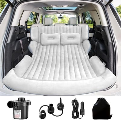 Opblaasbaar Luchtbed voor Auto en SUV - Draagbaar Matras met Pomp voor Kamperen en Outdoor