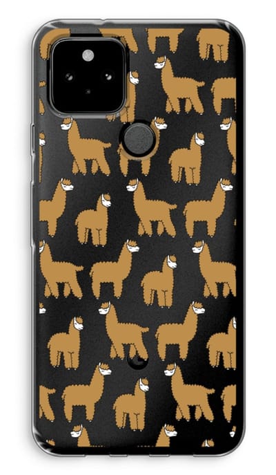 Case Company® - Hoesje geschikt voor Google Pixel 5 hoesje - Alpacas - Soft Cover Telefoonhoesje - Bescherming aan alle Kanten en Schermrand