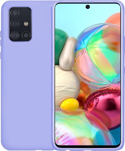 Hoesje - Geschikt voor Samsung Galaxy A71 - Sterk & Shockproof - Siliconen Case - Hoes Cover - Telefoonhoes - Lila