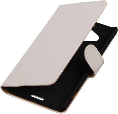 Bookstyle Wallet Case Hoesjes Geschikt voor Microsoft Lumia 950 XL Wit