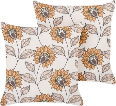 TUBEROSE - Sierkussen set van 2 - Meerkleurig - 45 x 45 cm - Polyester