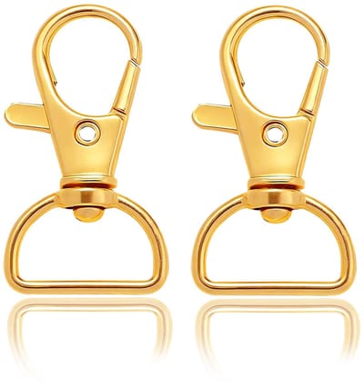 Dailygoods- Sleutelhanger 50 Stuks - Draaibare Karabijnhaak - D-ring - Sleutelringen - Metalen Sleutelhanger - 360° Draaibaar Oogring