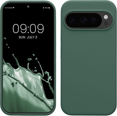 kwmobile telefoonhoesje geschikt voor Google Pixel 10 / Pixel 10 Pro - Hoesje met siliconen coating - Smartphone case in dennengroen