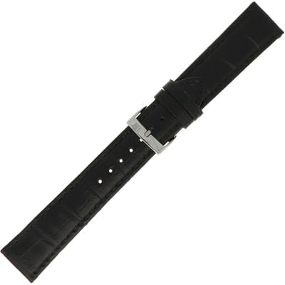 Morellato Bolle Zwarte Leren Horlogeband 28mm - Krokodillenprint