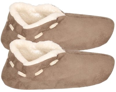 Apollo Spaanse sloffen/pantoffels - meisjes - lichtbruin - polyester - zachte voering