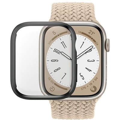 PanzerGlass Screenprotector geschikt voor Apple Watch - 45 mm Glazen | PanzerGlass Full Body Protector - Case Friendly - Zwart