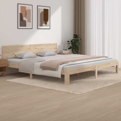 vidaXL - Bedframe - massief - grenenhout - 200x200 - cm