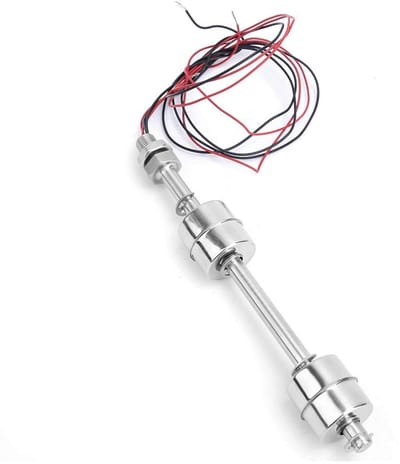 Dailygoods- Vloeistofniveausensor Dual Ball - Vlotterschakelaar - RVS - Watertank/zwembad/aquarium - Actiebereik 10 mm - Klein relais nodig