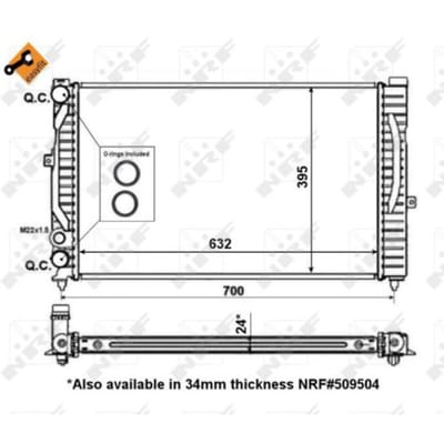 Radiator, motorkoeling NRF 56127