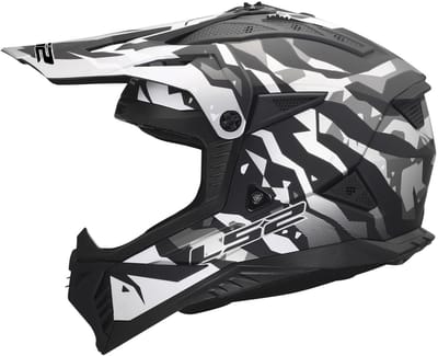 LS2 Helm Fast II Grotesk MX708 zwart / grijs maat S