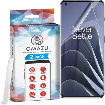 OMAZU 3D Flex TPU Screenprotector. Geschikt voor One Plus 12 - 2 Pack (100% vingerafdruk scanner compatible) met kras herstellende coating, Edge to Edge bescherming, Sumo sterke Folie