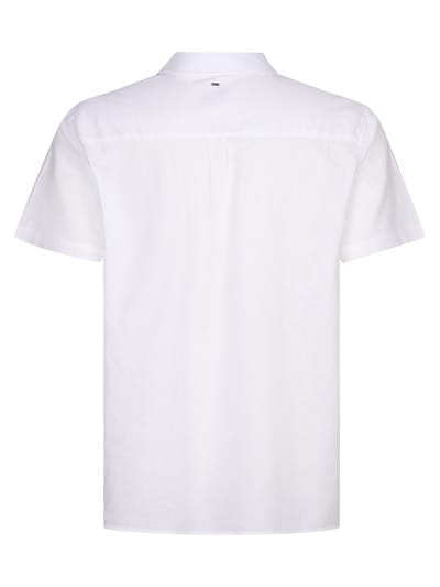 Petrol Industries - Heren Plus Size Effen overhemd met korte mouwen Baja1000 - Wit - Maat 6XL