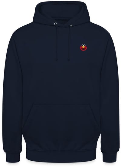 Sesamstraat Elmo Borduurwerk Hoodie Unisex