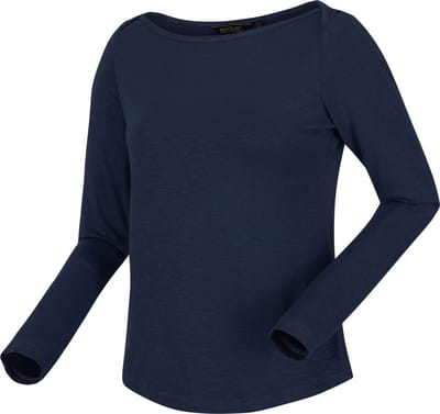 Regatta Dames Lakeisha Boat Neck Long Sleeve Top Navy Maat 40